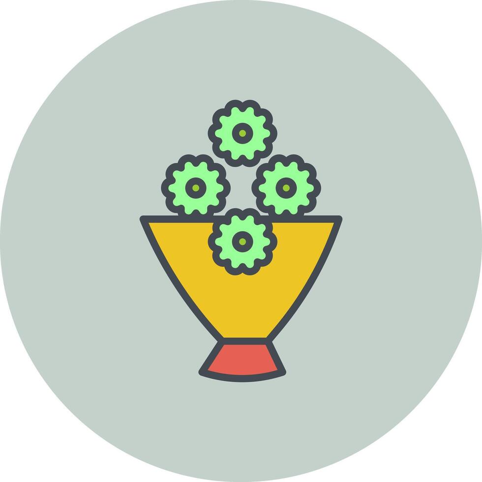 Flower Bouquet Icon Design vector