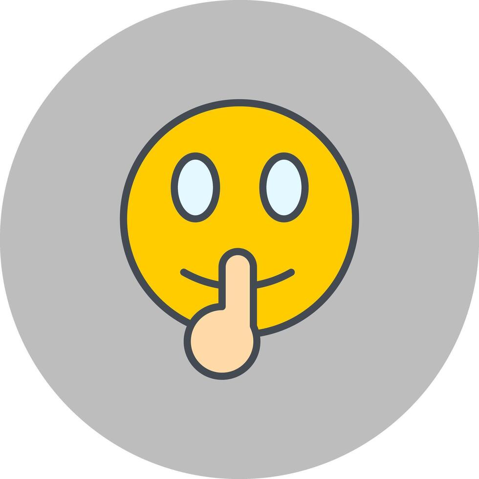 Shushing Face Icon Design vector