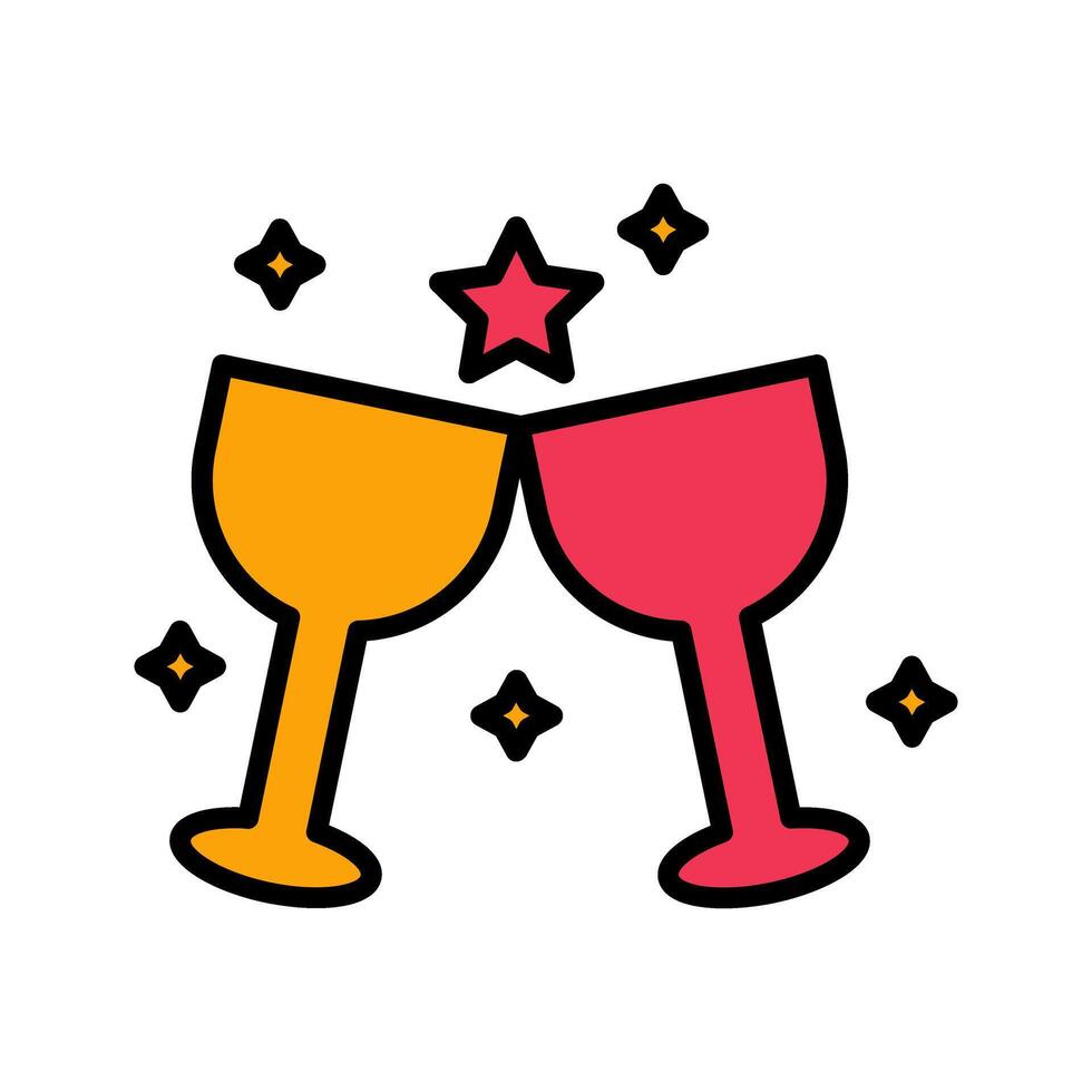 Wine Party Icon Design vector