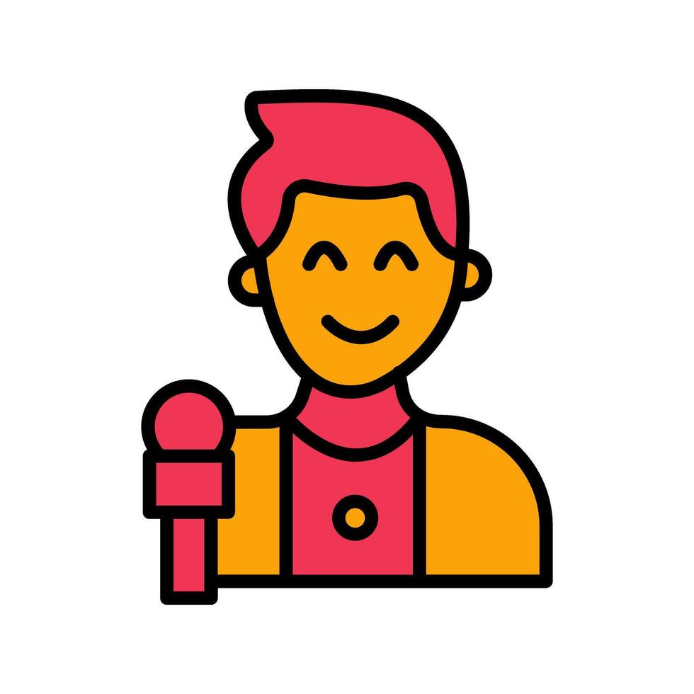 News Correspondent Icon Design vector
