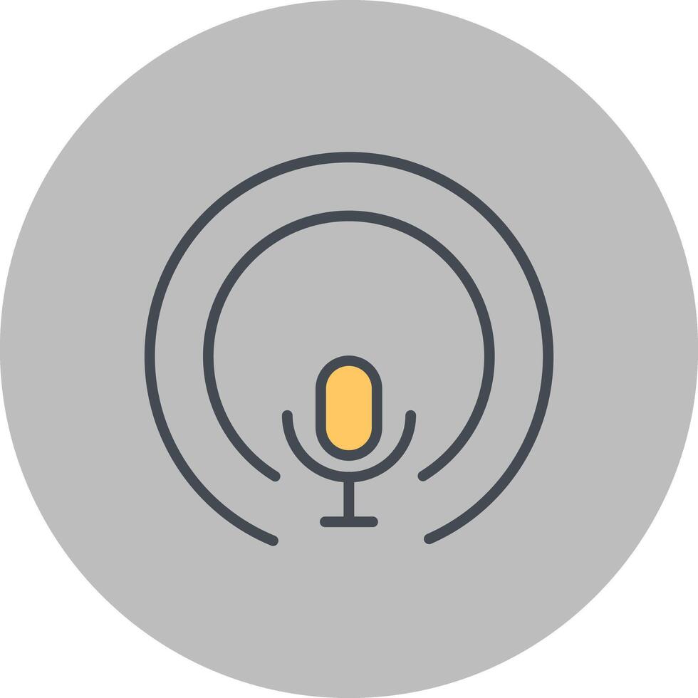 News Podcast Icon Design vector