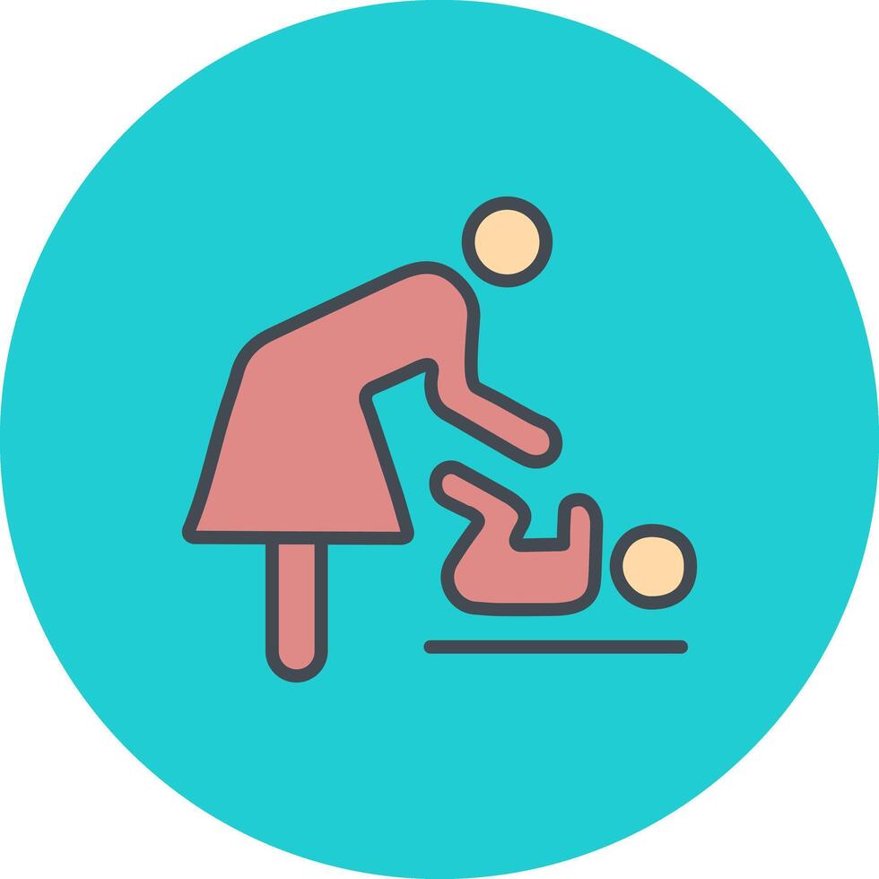 Changing Table Icon Design vector