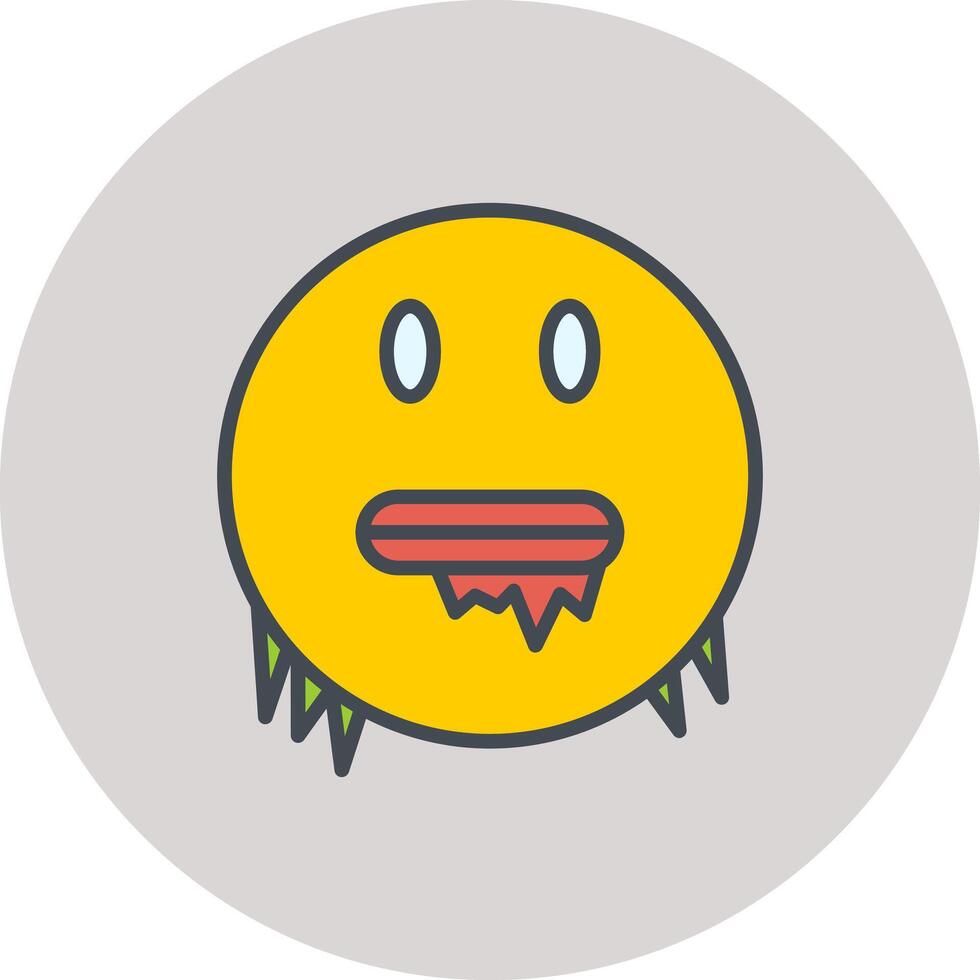 Cold Face Icon Design vector