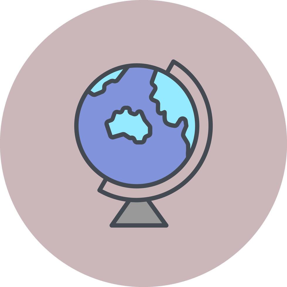 Earth Globe Asia Australia Icon Design vector