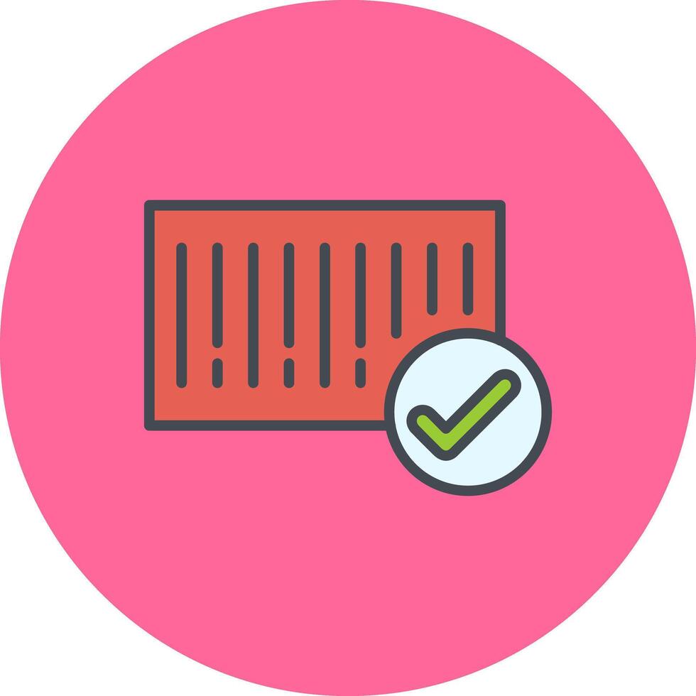 Barcode Check-in Icon Design vector