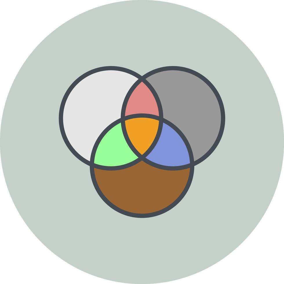 Venn Diagram Icon Design vector