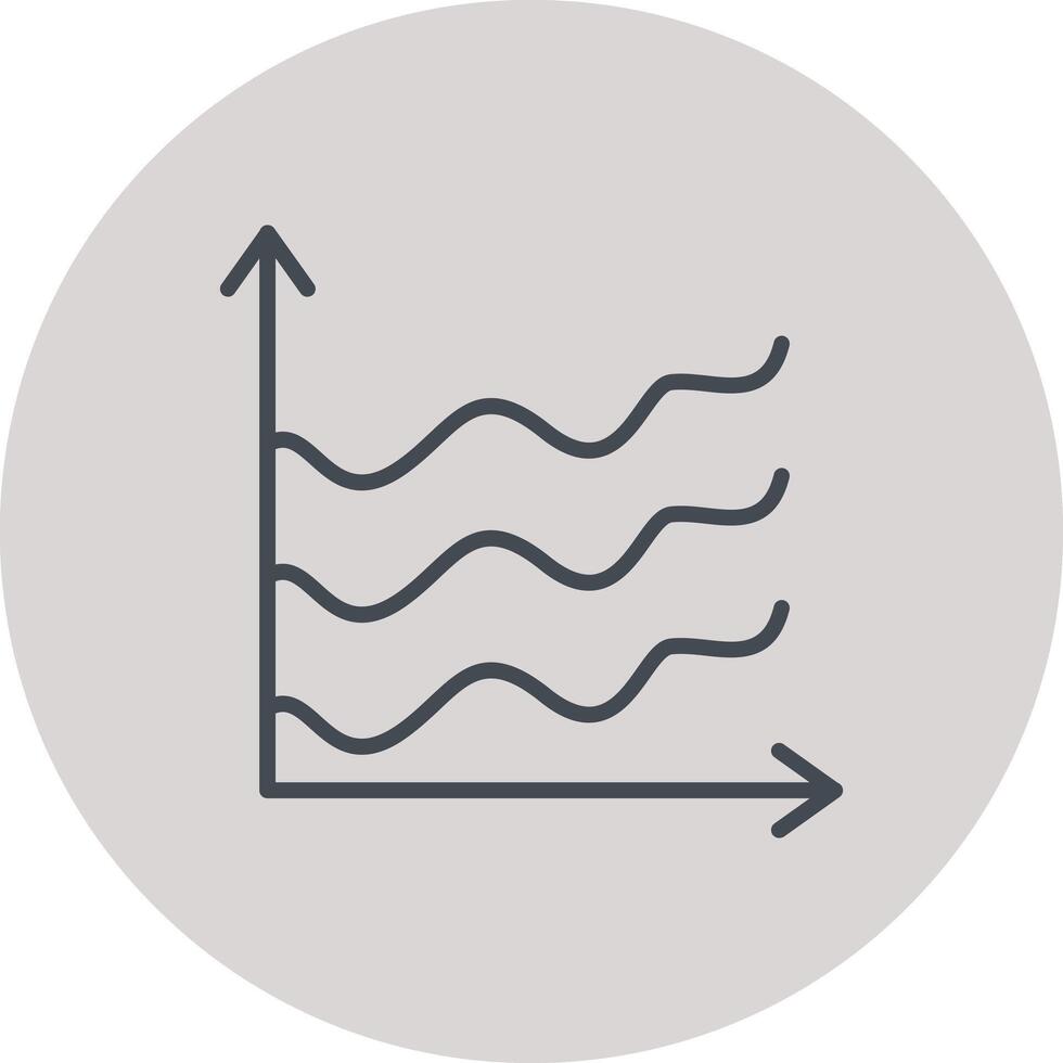 Spline Chart Icon Design vector