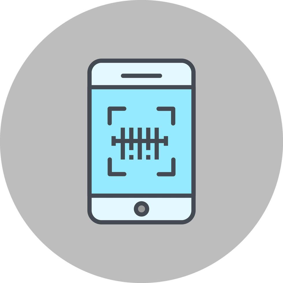 Mobile Scanning Icon Design vector