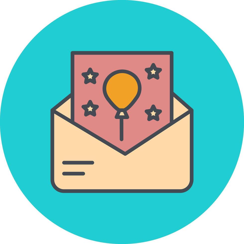 Party Invitation Icon Design vector