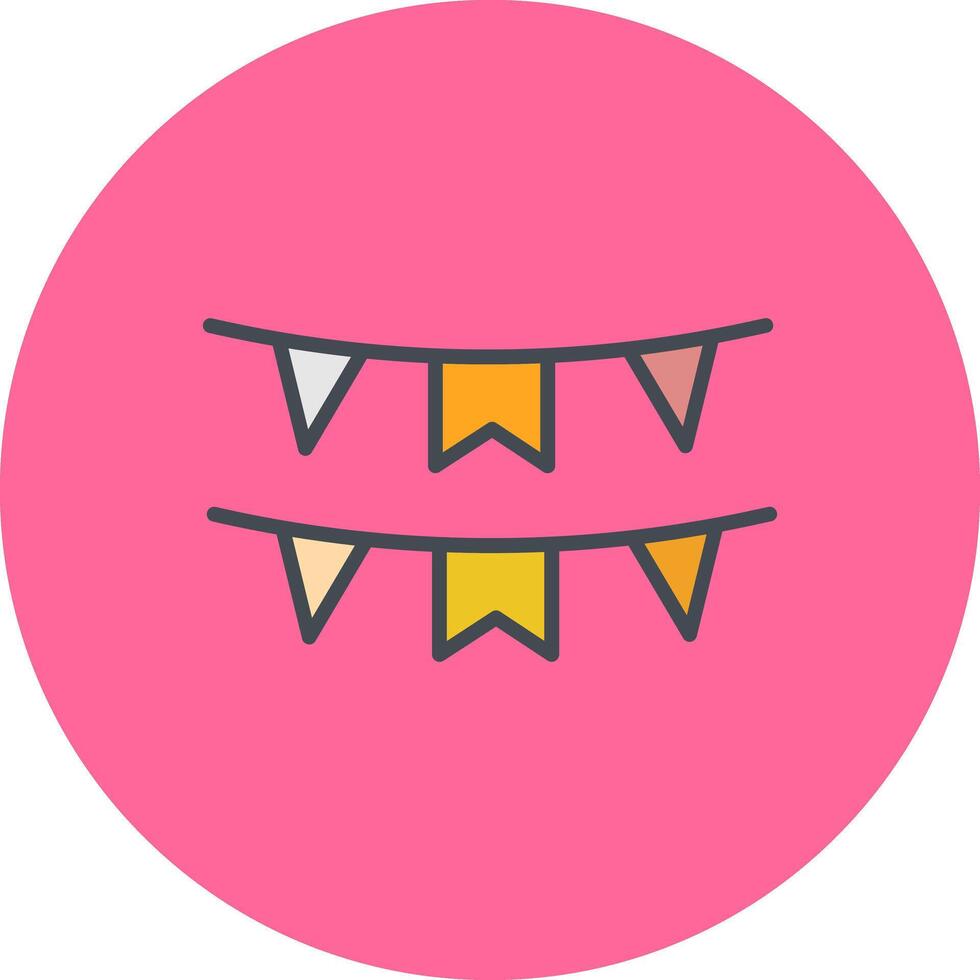 Bunting Flags Icon Design vector
