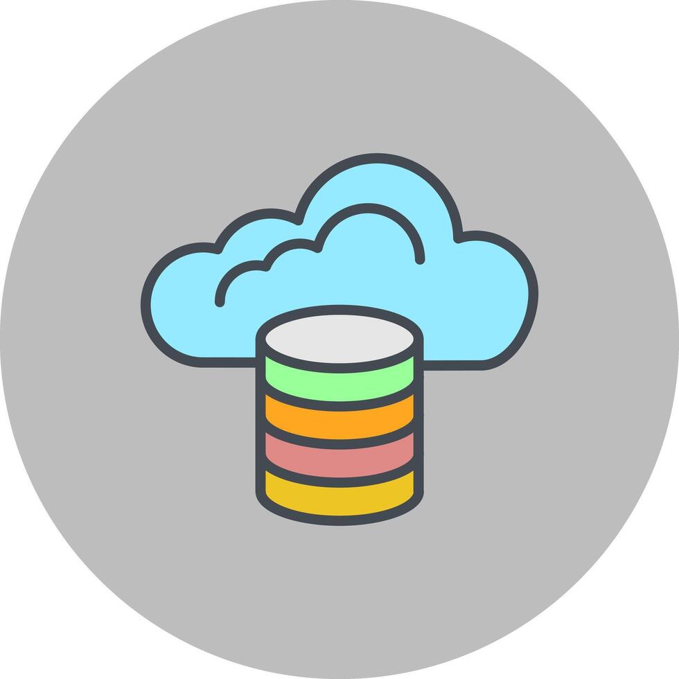 Cloud Database Icon Design vector
