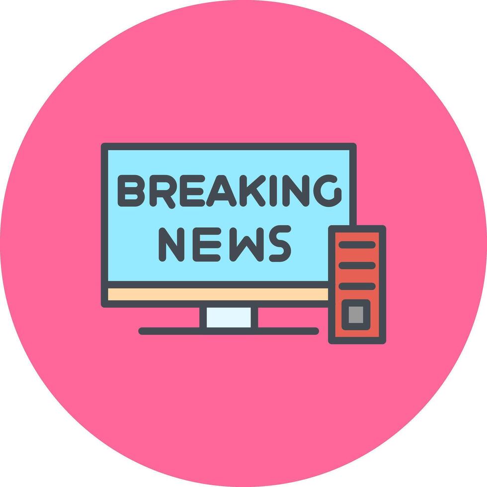 Breaking Story Icon Design vector