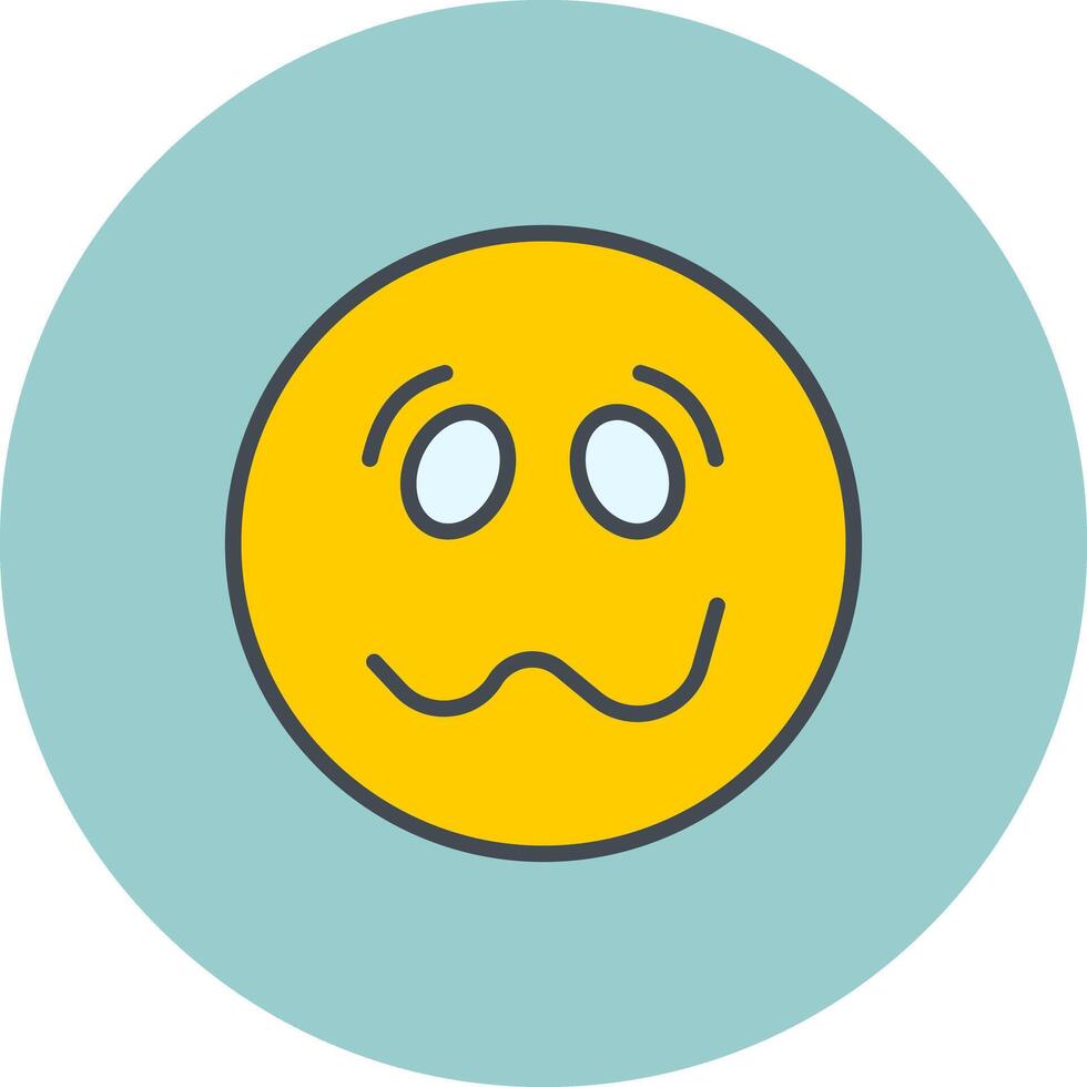 Woozy Face Icon Design vector