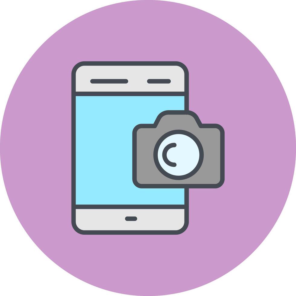 Smartphone Photography Icon Design vector