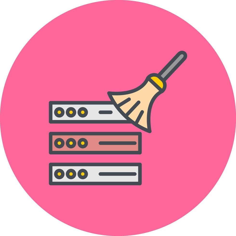 Data Cleaning Icon Design vector