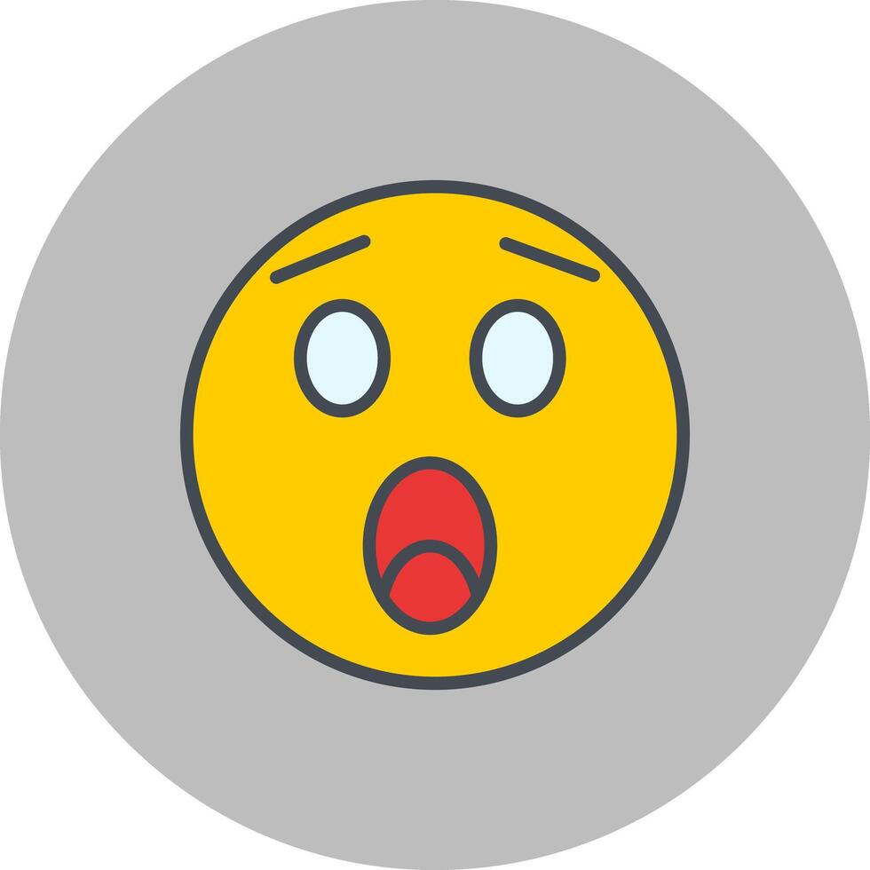 Astonished Face Icon Design vector