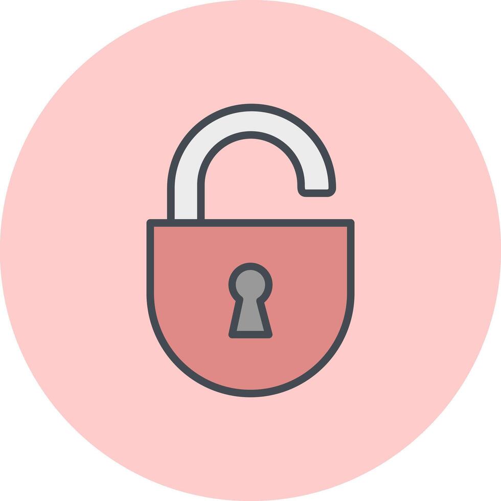 Open Lock Icon Design vector