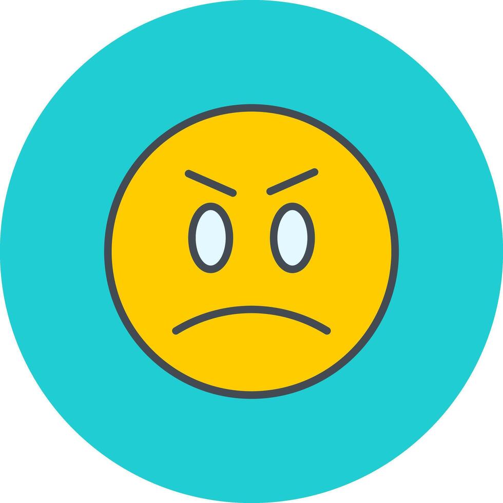 Angry Face Icon Design vector