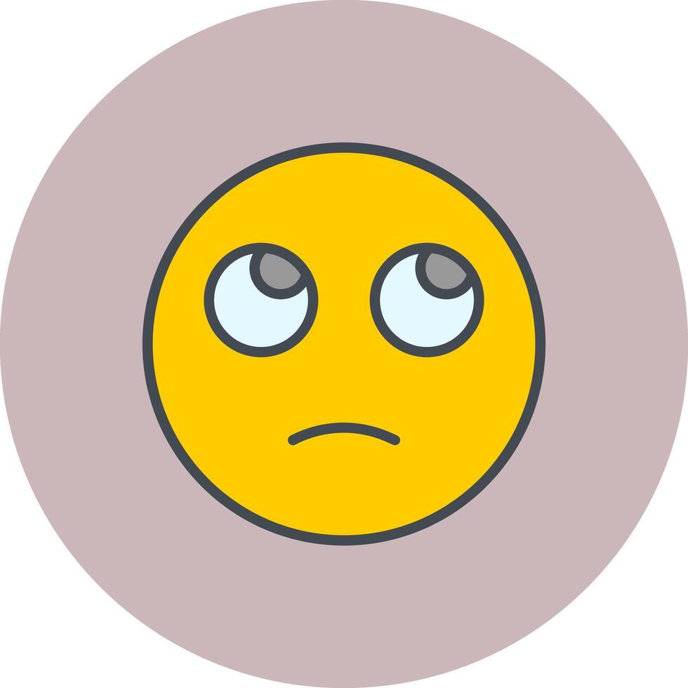 Face with Rolling Eyes Icon Design vector