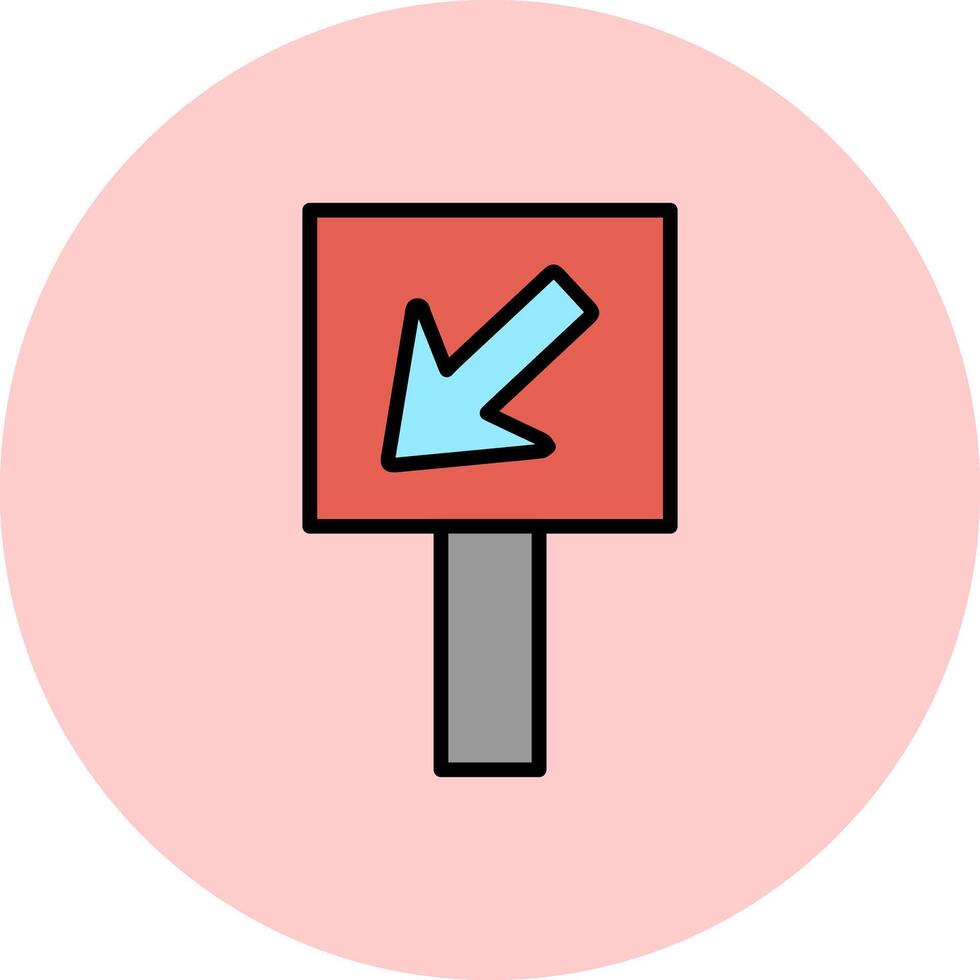 Diagonal Down Left Arrow Icon Design vector