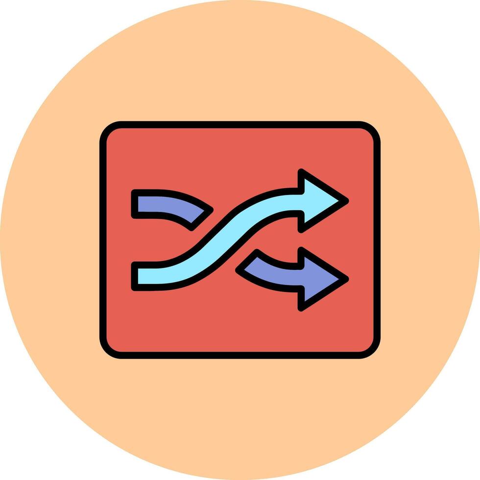 Shuffle Tracks Button Icon Design vector