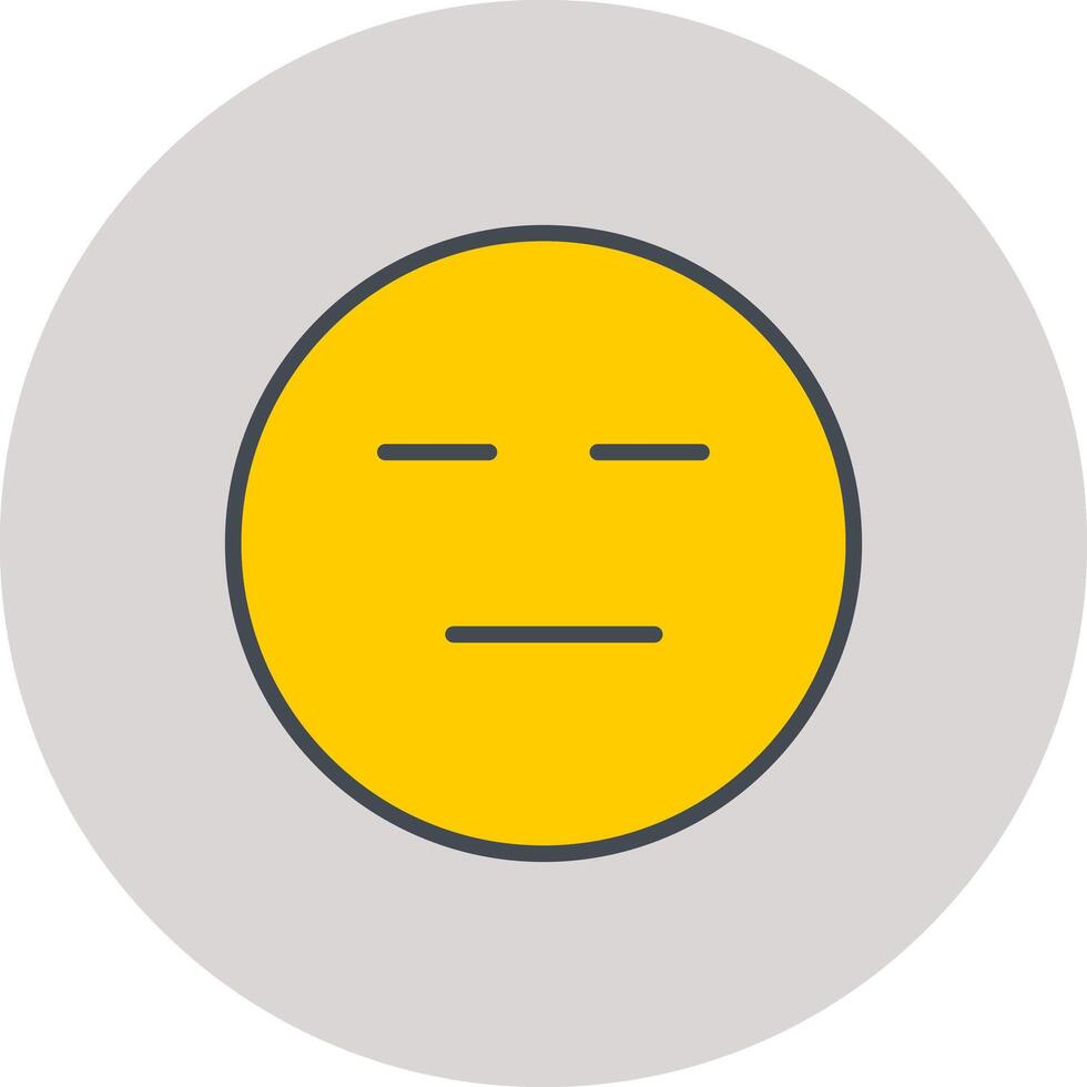 Neutral Face Icon Design vector