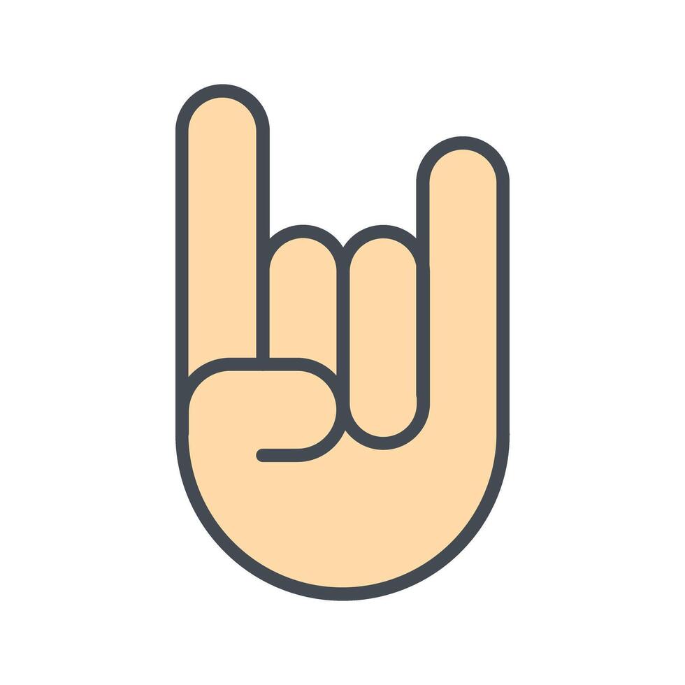 Sign of the Horns Icon Design vector
