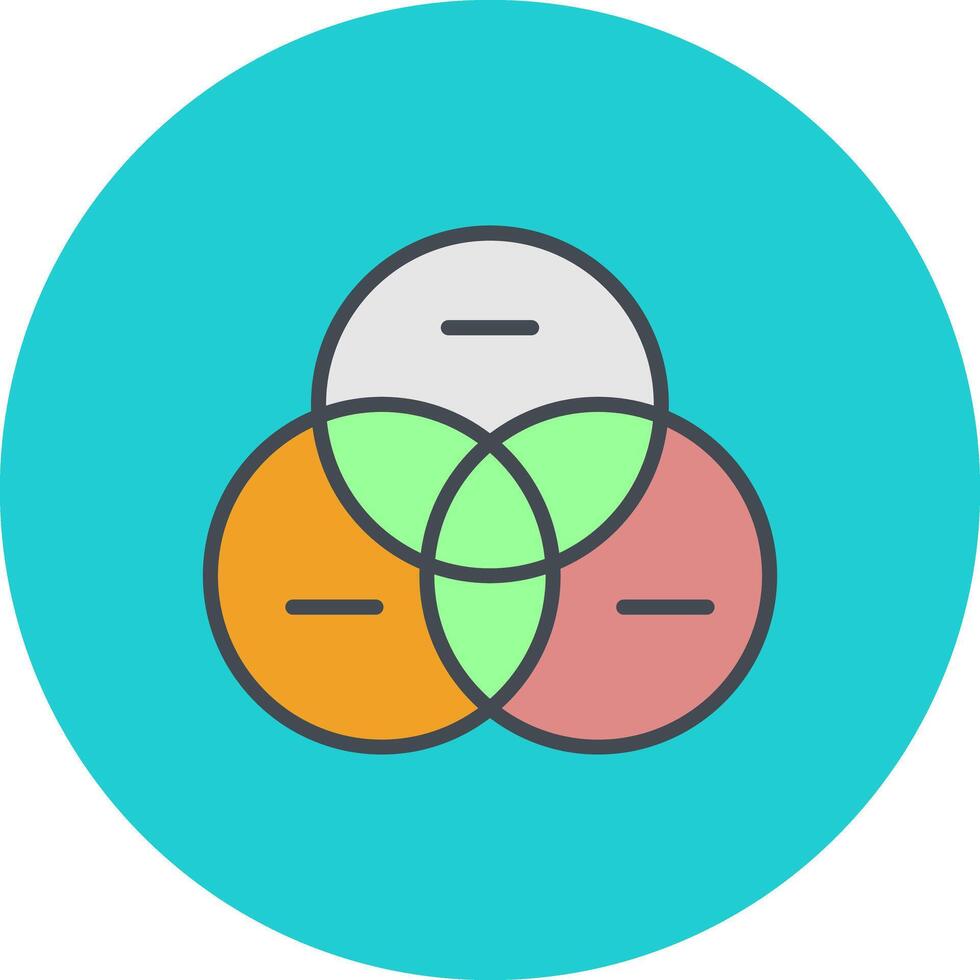 Venn Diagram Icon Design vector