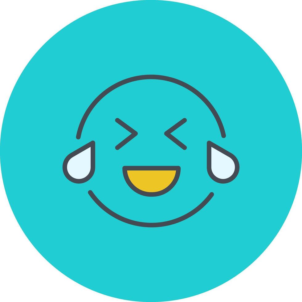 Face with Tears of Joy Icon Design vector