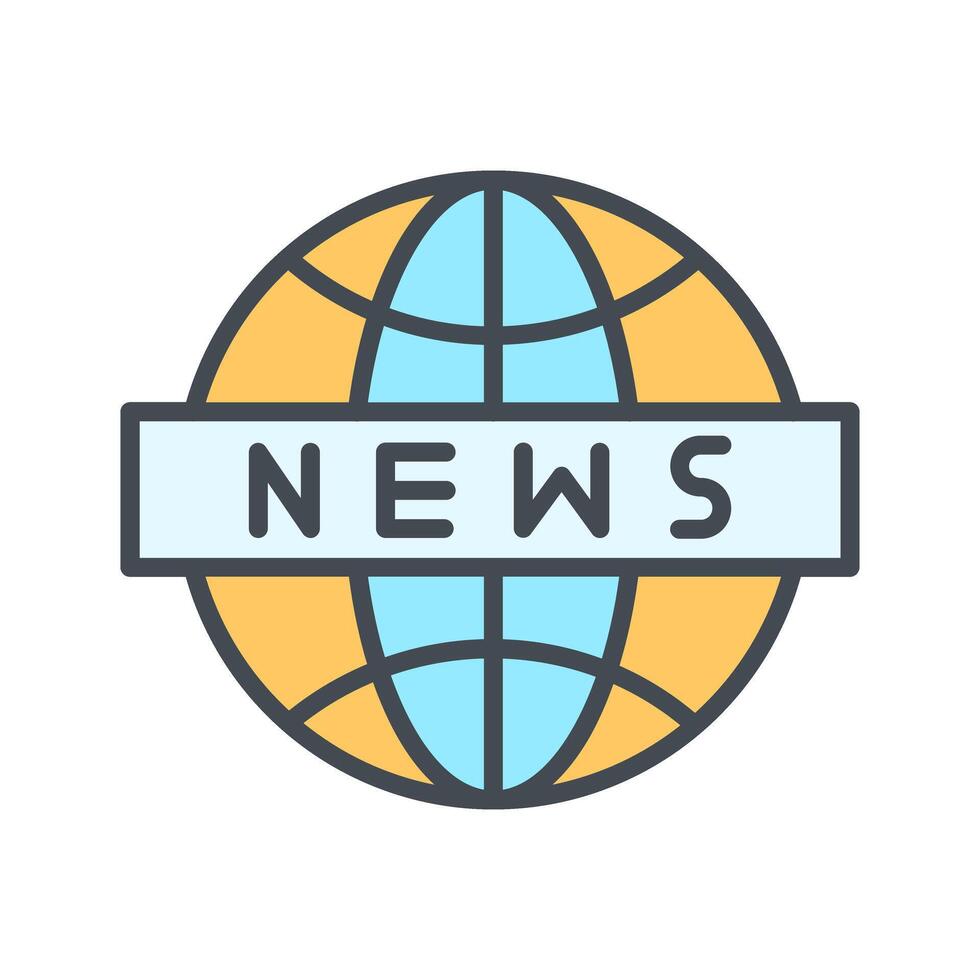 News Globe Icon Design vector