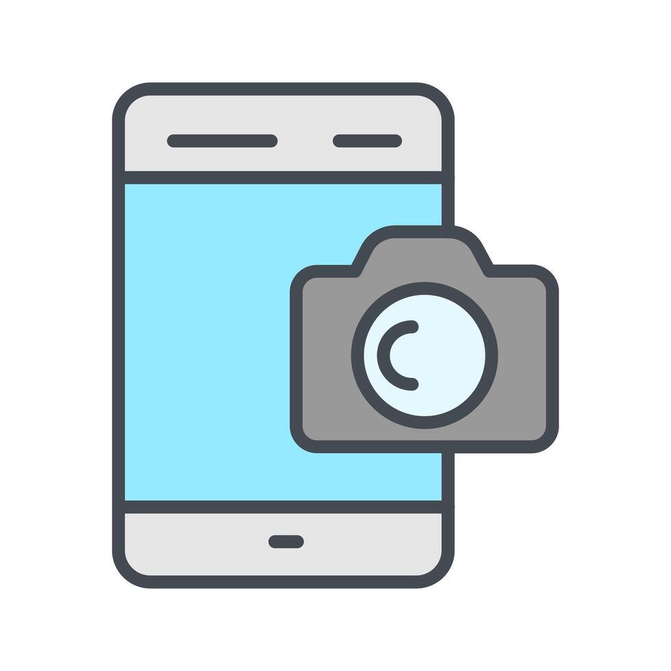 Smartphone Photography Icon Design vector