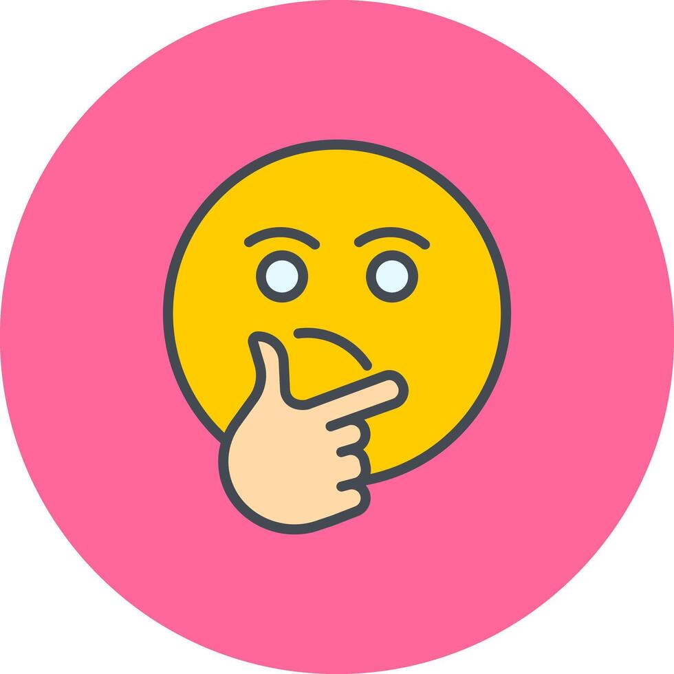Thinking Face Icon Design vector