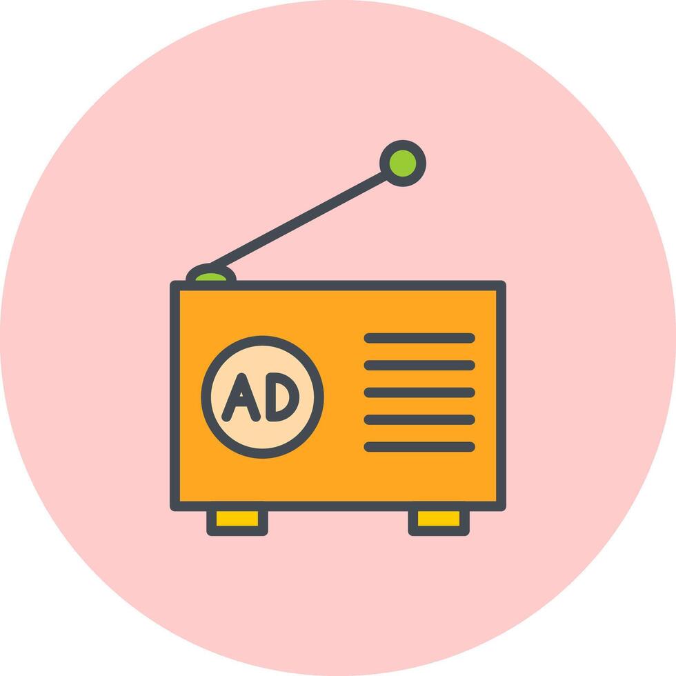 Radio Ad Icon Design vector