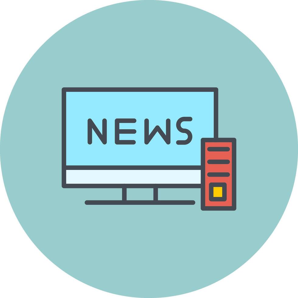 TV News Icon Design vector