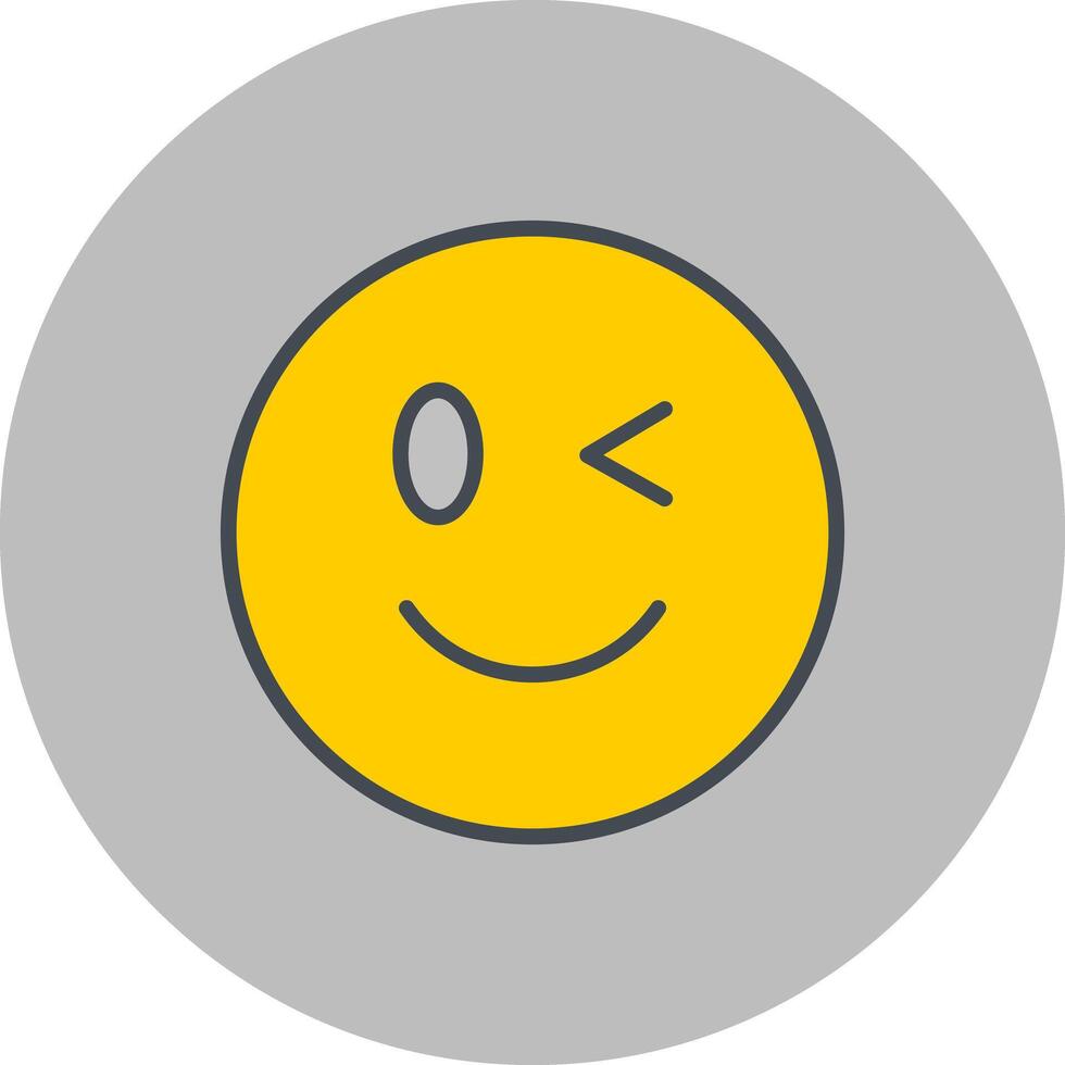 Winking Face Icon Design vector