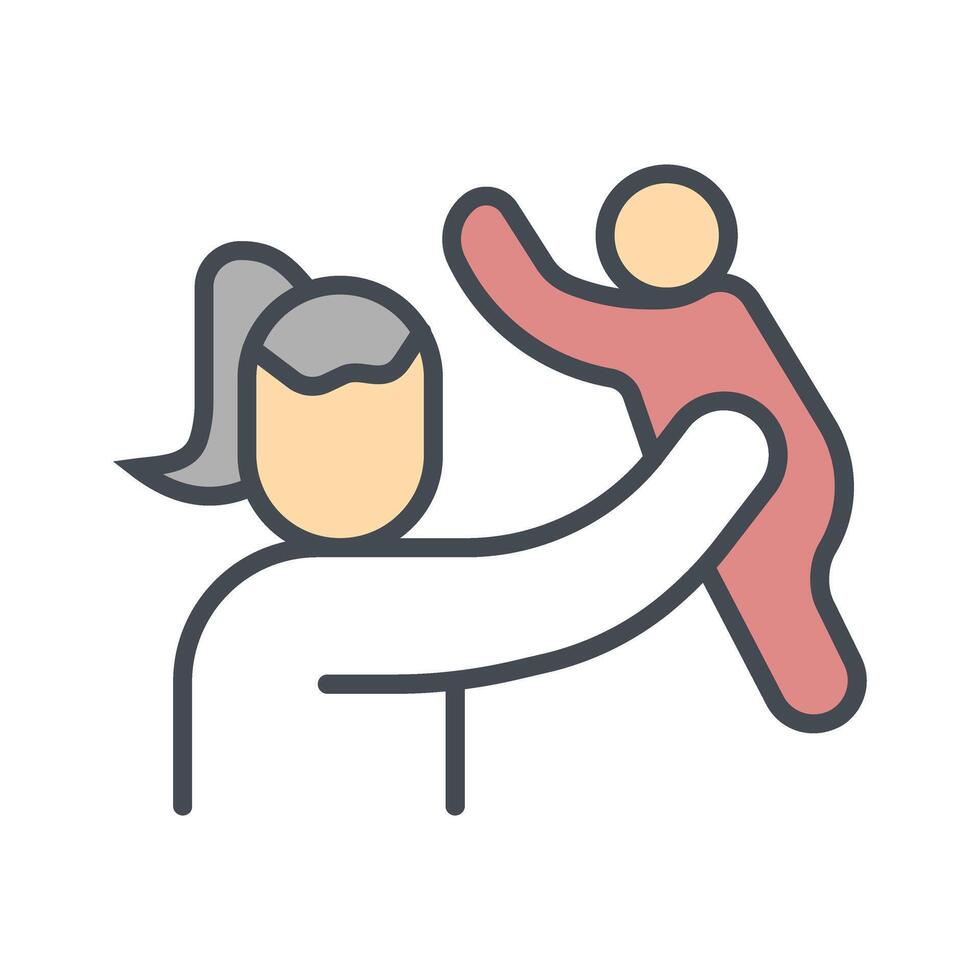 Mother and Son Icon Design vector