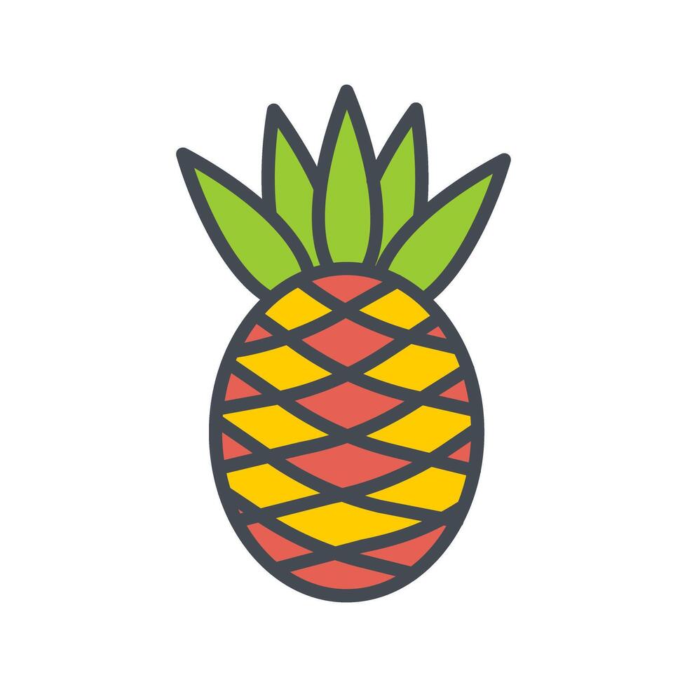 Pineapple Icon Design vector