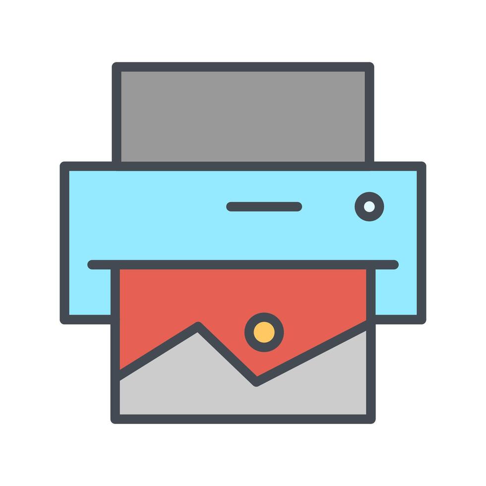 Photo Printing Icon Design vector
