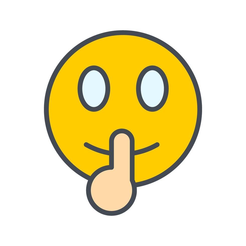 Shushing Face Icon Design vector