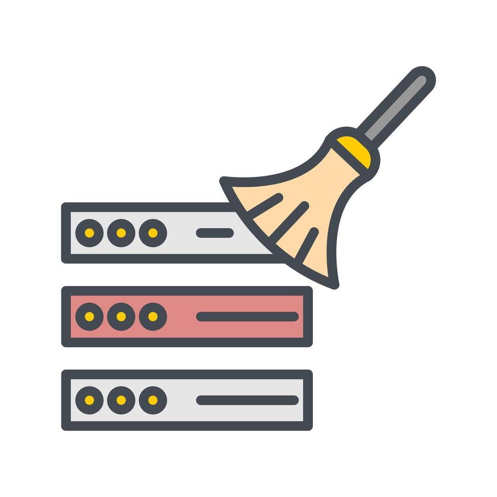 Data Cleaning Icon Design vector