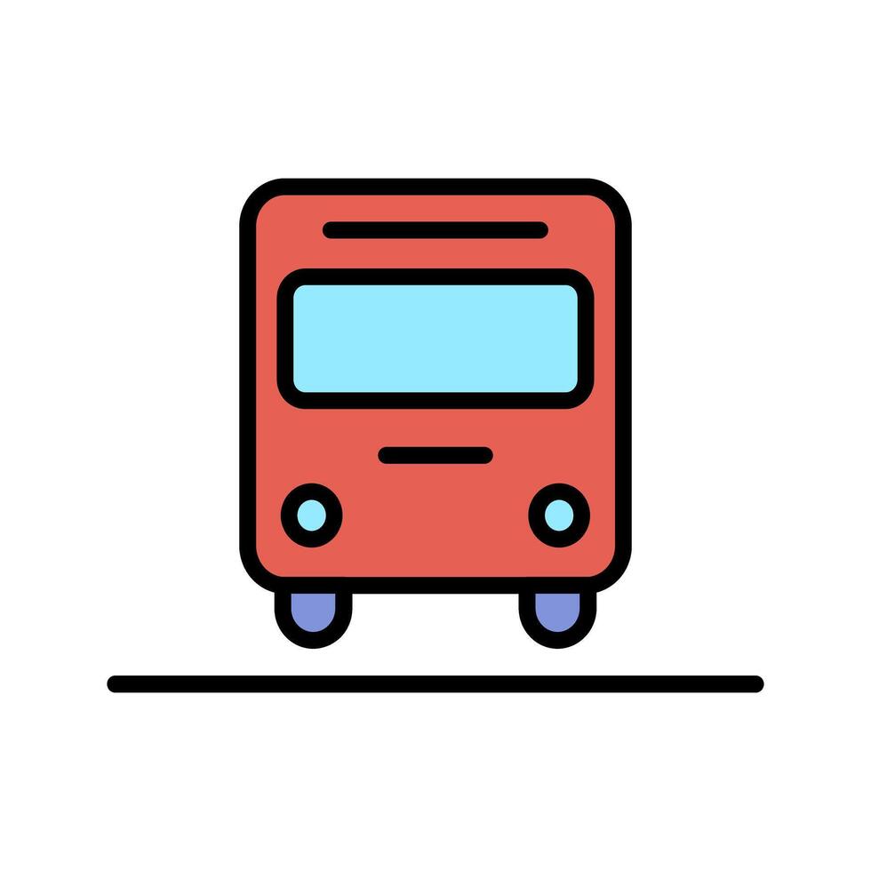 Oncoming Bus Icon Design vector