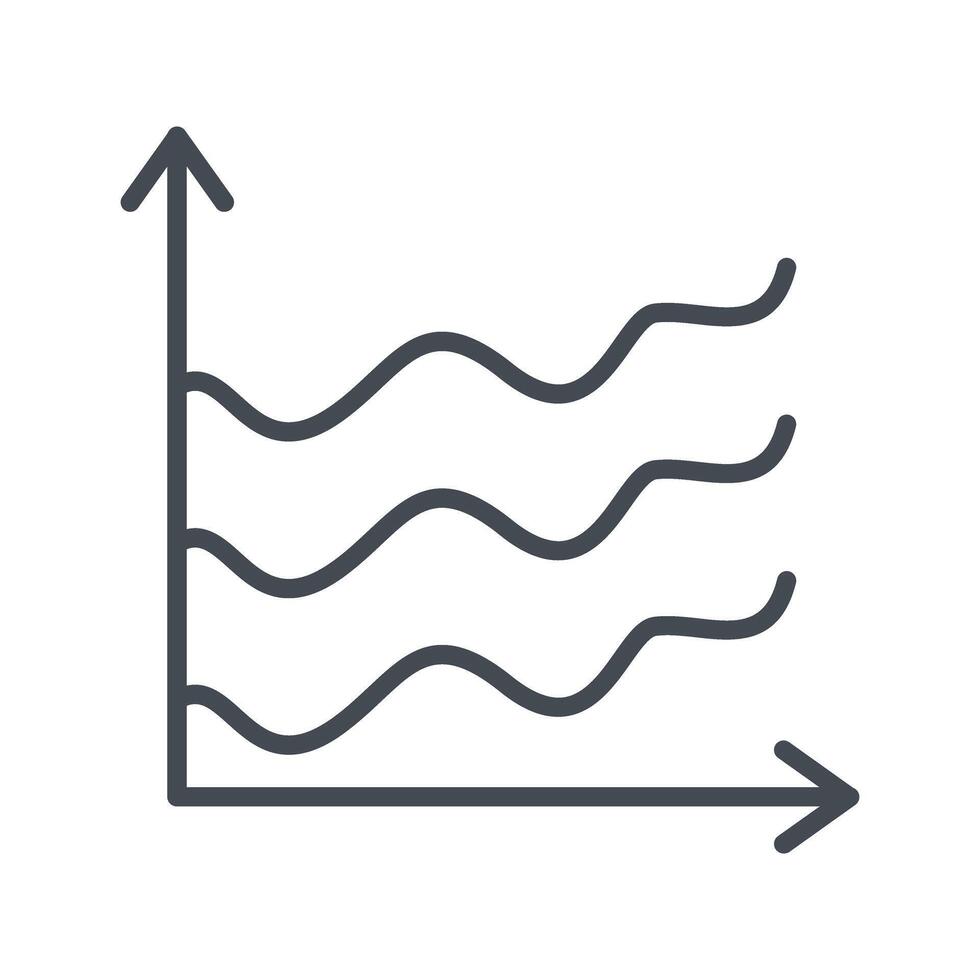 Spline Chart Icon Design vector