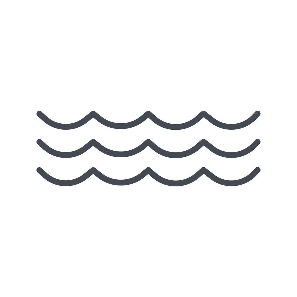 Water Wave Icon Design vector