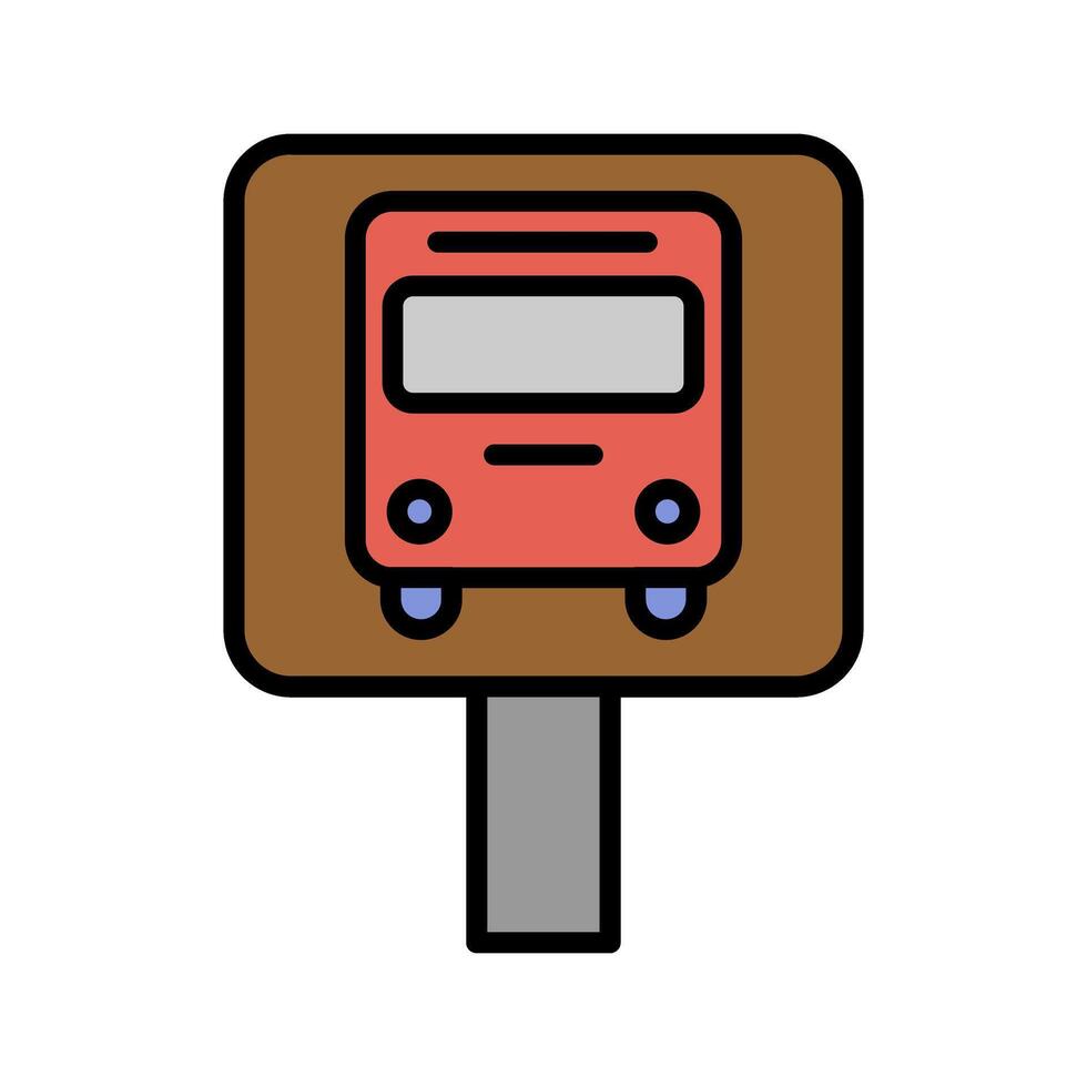 Bus Stop Icon Design vector