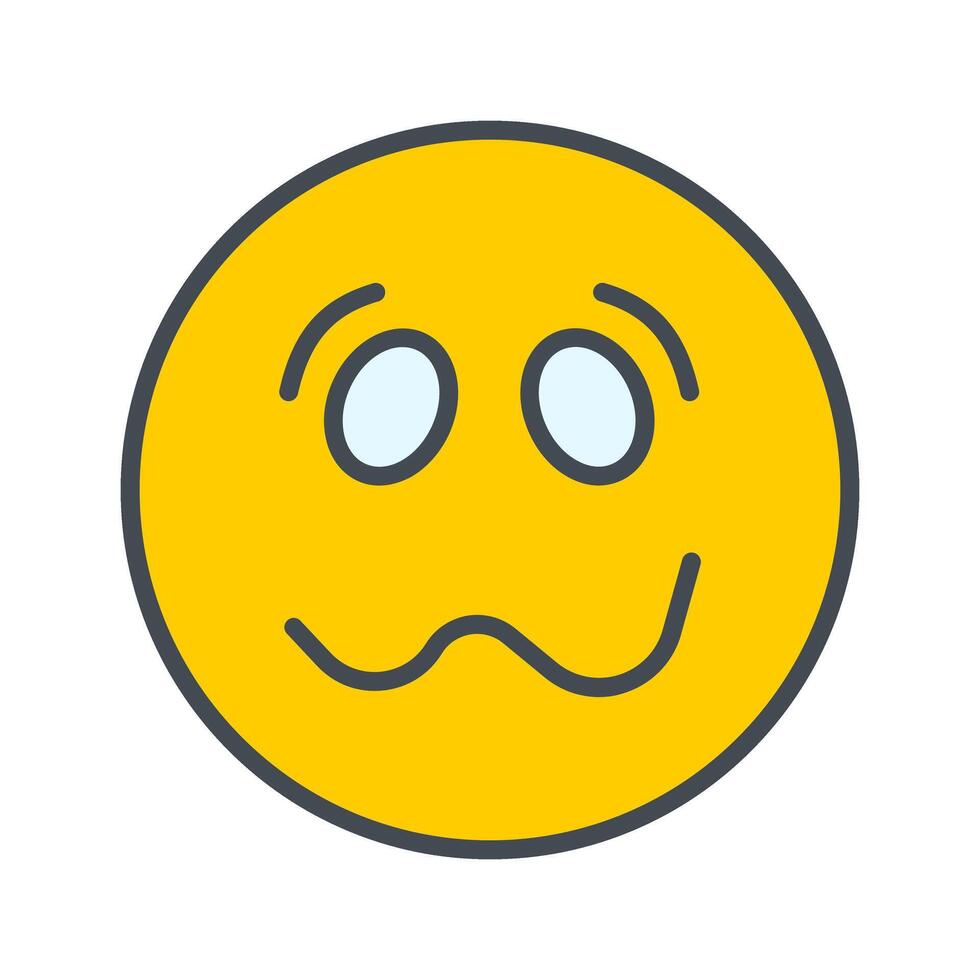 Woozy Face Icon Design vector