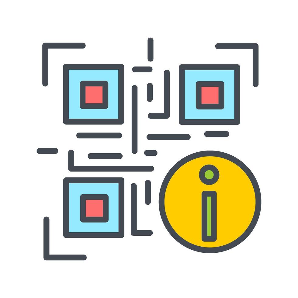QR Code Information Icon Design vector