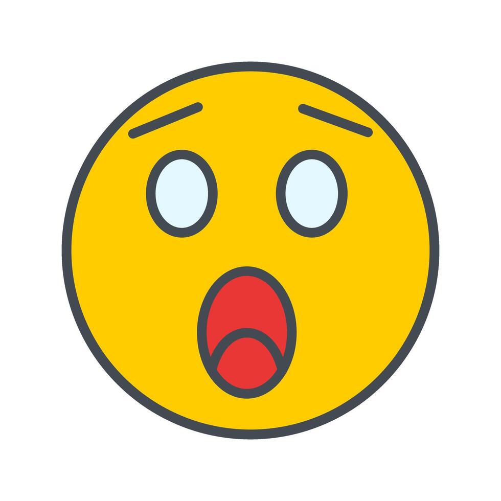 Astonished Face Icon Design vector