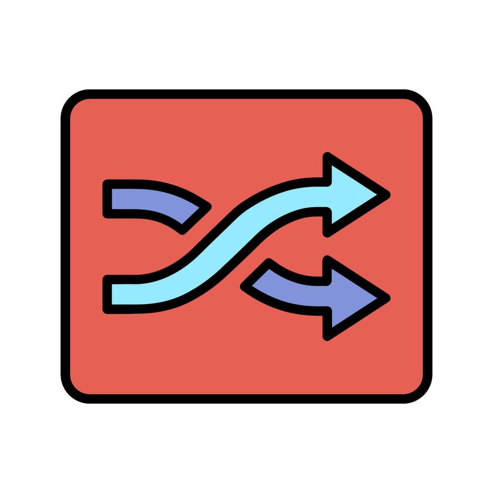 Shuffle Tracks Button Icon Design vector