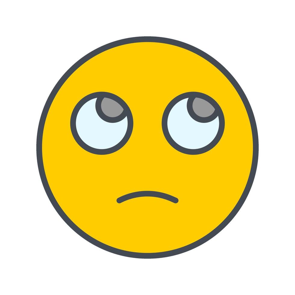 Face with Rolling Eyes Icon Design vector
