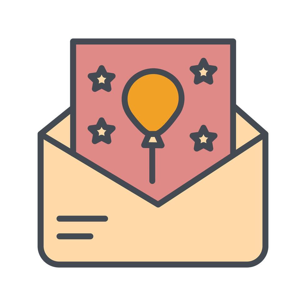 Party Invitation Icon Design vector